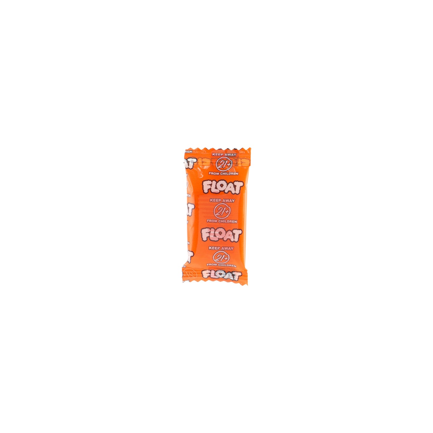 One orange piece of Pog Potion Float Mushroom 250mg hard candy