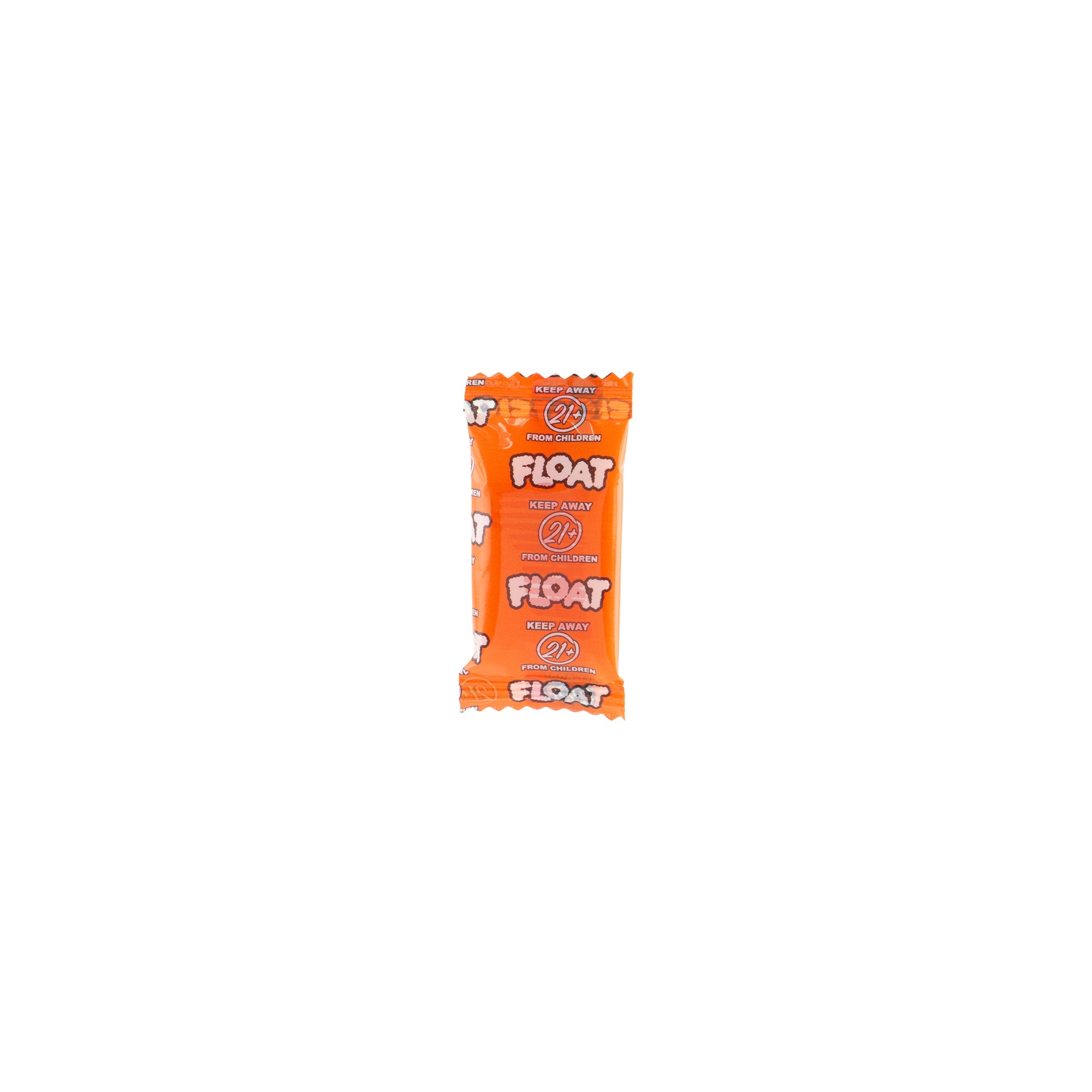 One orange piece of Pog Potion Float Mushroom 250mg hard candy