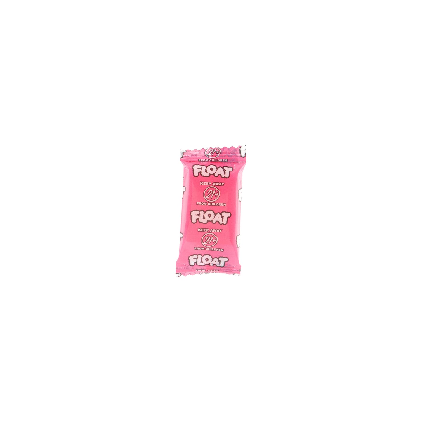 One pink piece of Swirly Trip Float Mushroom 250mg hard candy