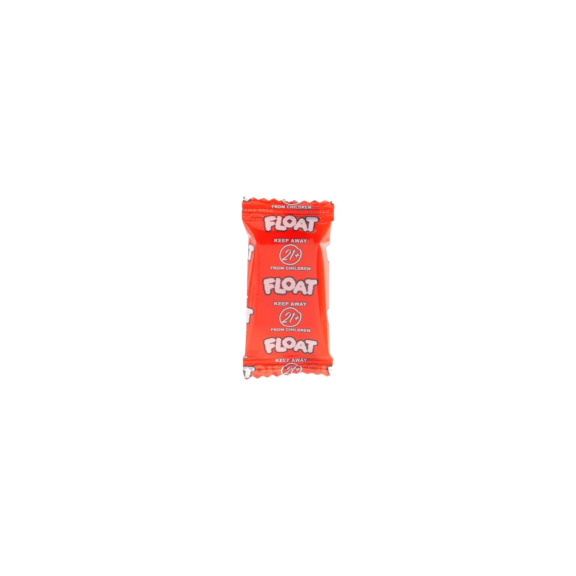 One red piece of Silly Strawberry Float Mushroom 250mg hard candy