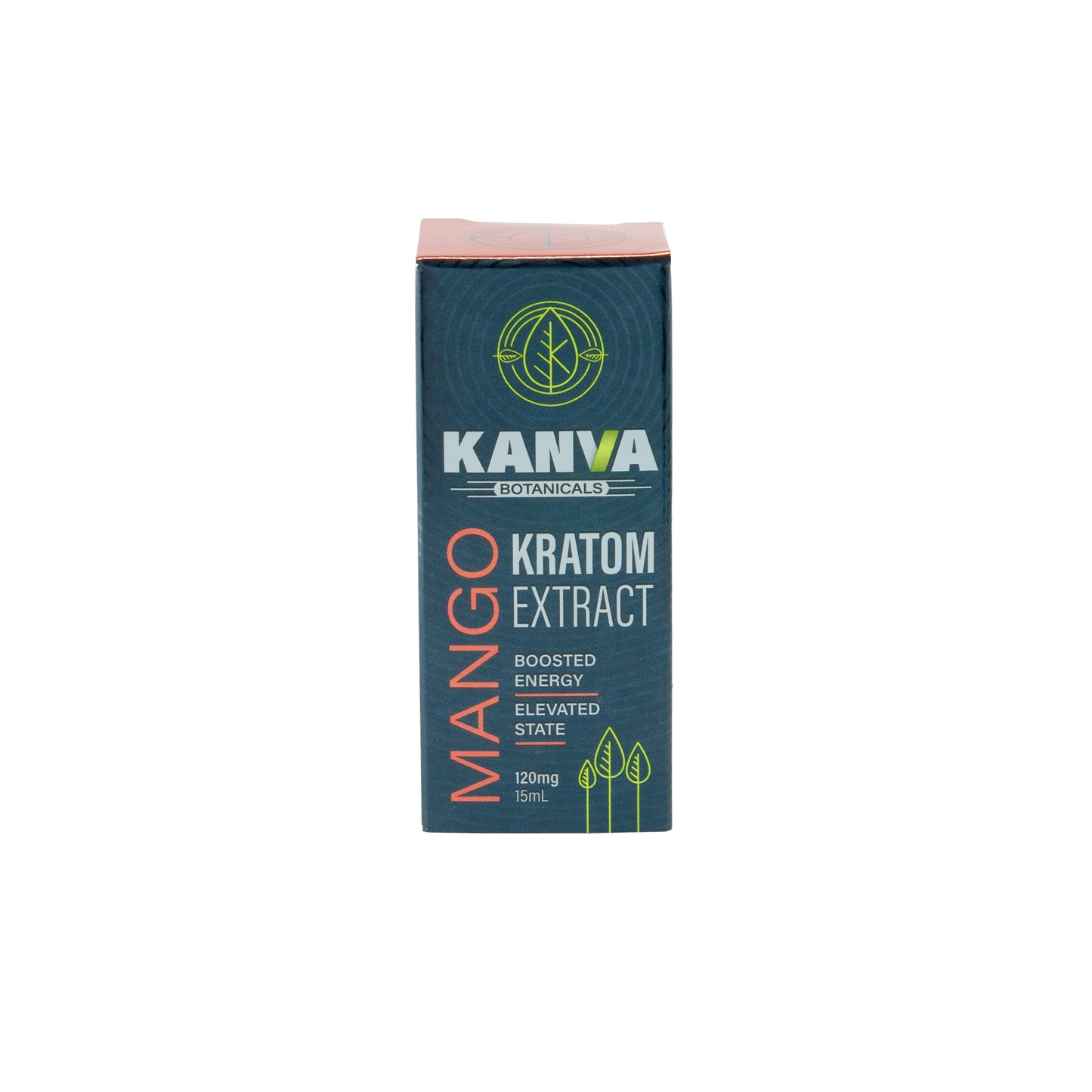 The front of the box of A mango Kanva Kratom extract shot