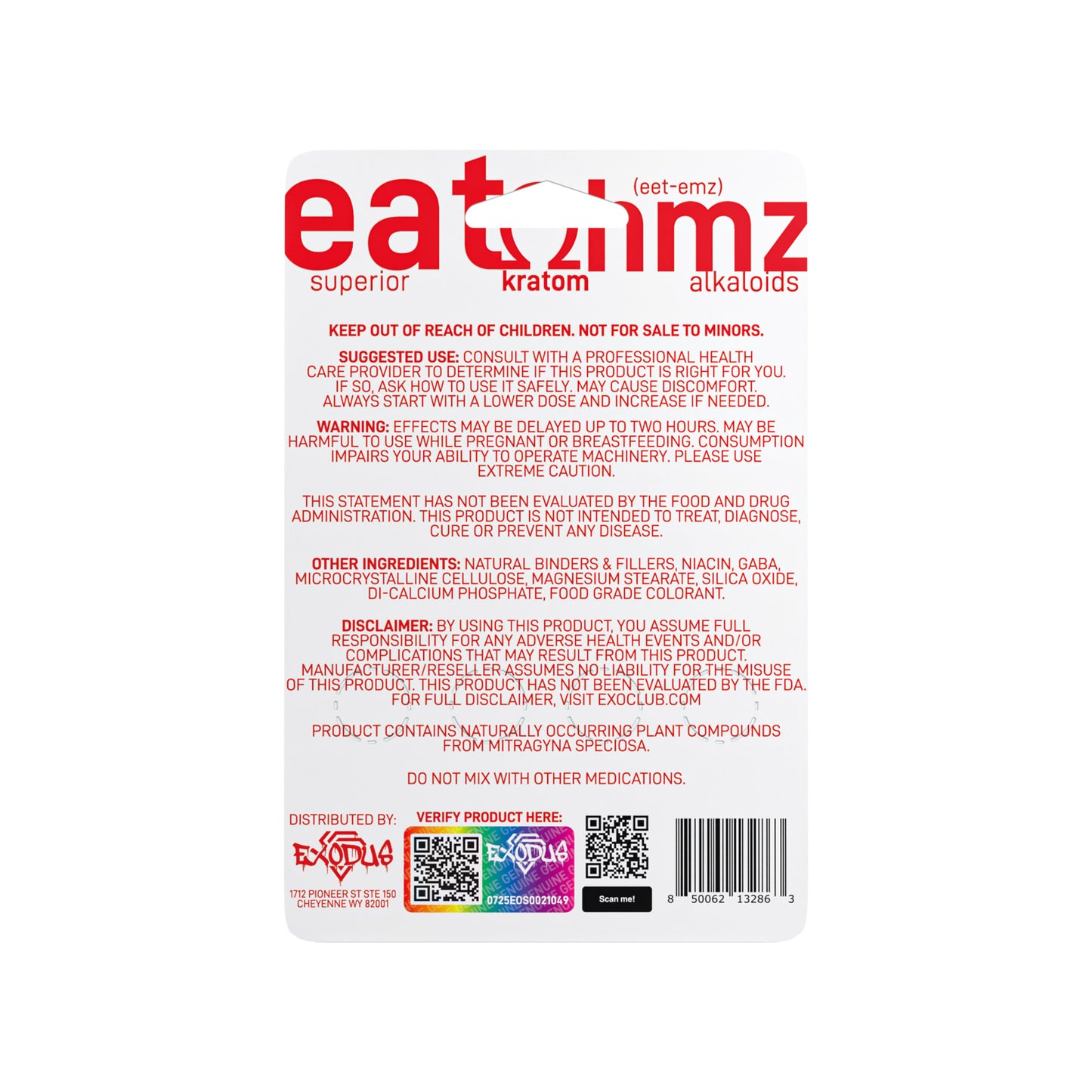 Eat Ohmz 100mg Red-OH + 11-OH + 7-OH Kratom Tablet 4-Pack